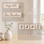 6 Pcs Our Vocation Wooden Countdown Calendar Blocks Desk Decor