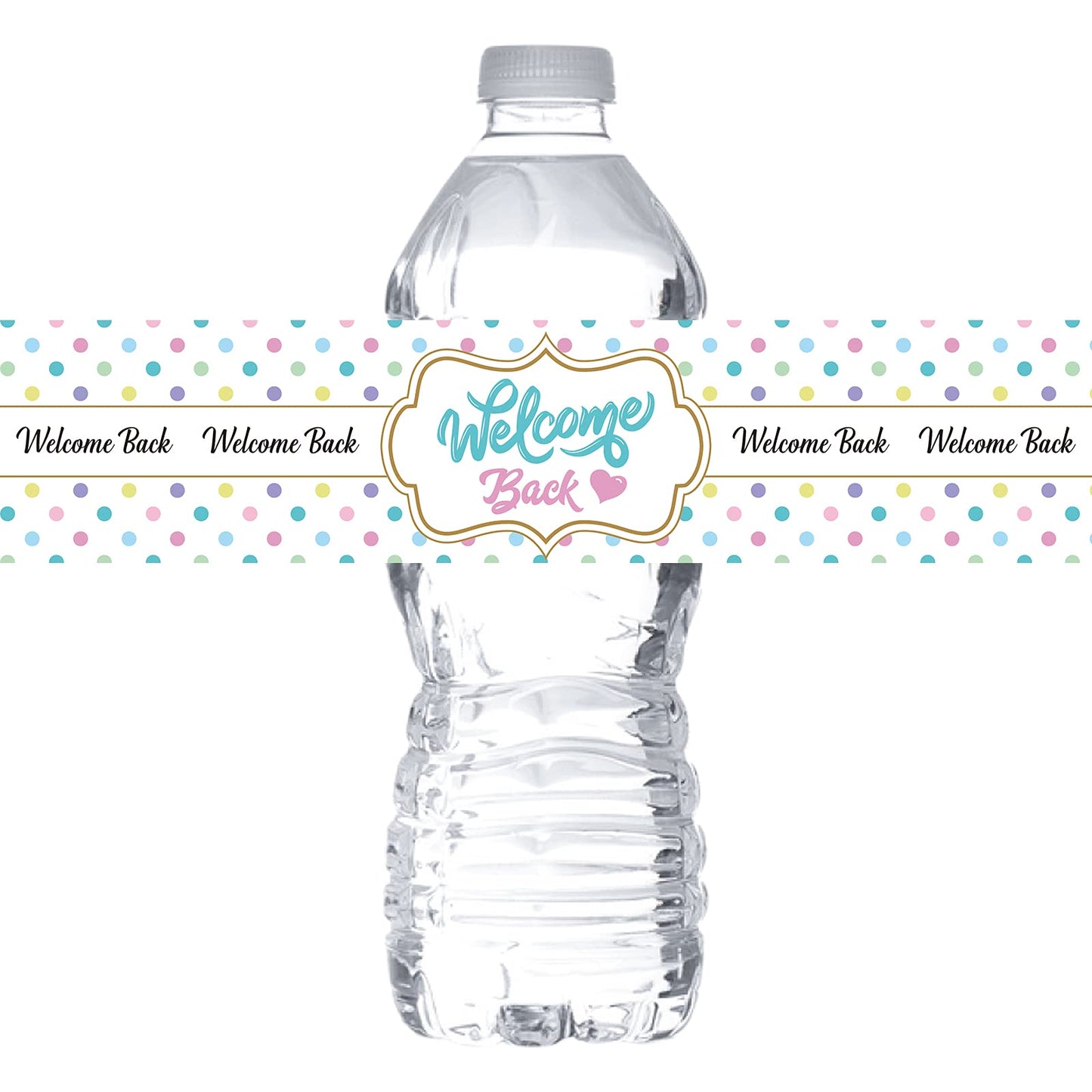 Colorful Welcome Back Water Bottle Labels Stickers/Retirement Bottle Stickers/Moving Away/Welcome Theme Decor/Home Party Water Labels Supplies (Set of 32)