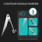 Up to 8" Contour Radius Marker, Curve O Mark with 5 Soapstone ＆ Holder Up to 8"