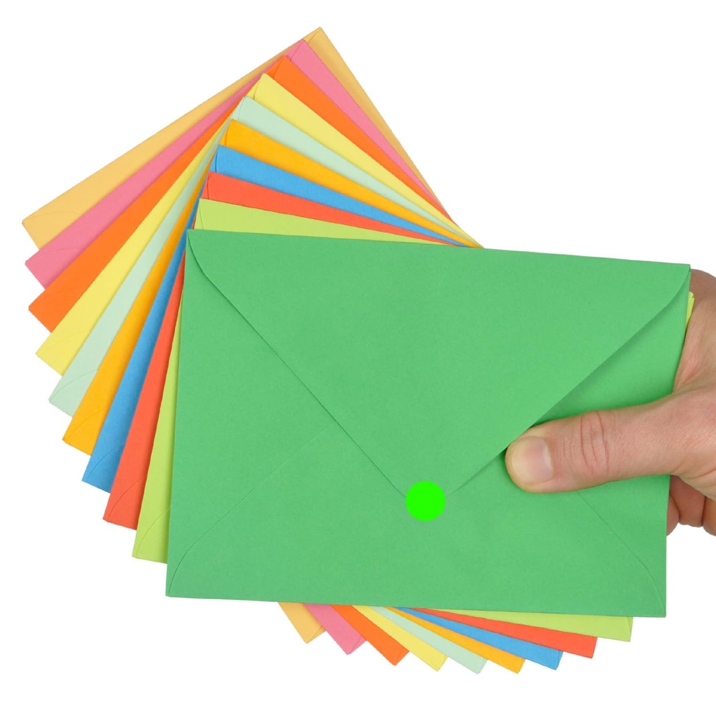 ChromaLabel 0.50 Inch Round Label Removable Color Code Dot Stickers, 1000 Labels per Roll, Fluorescent Green 1/2"