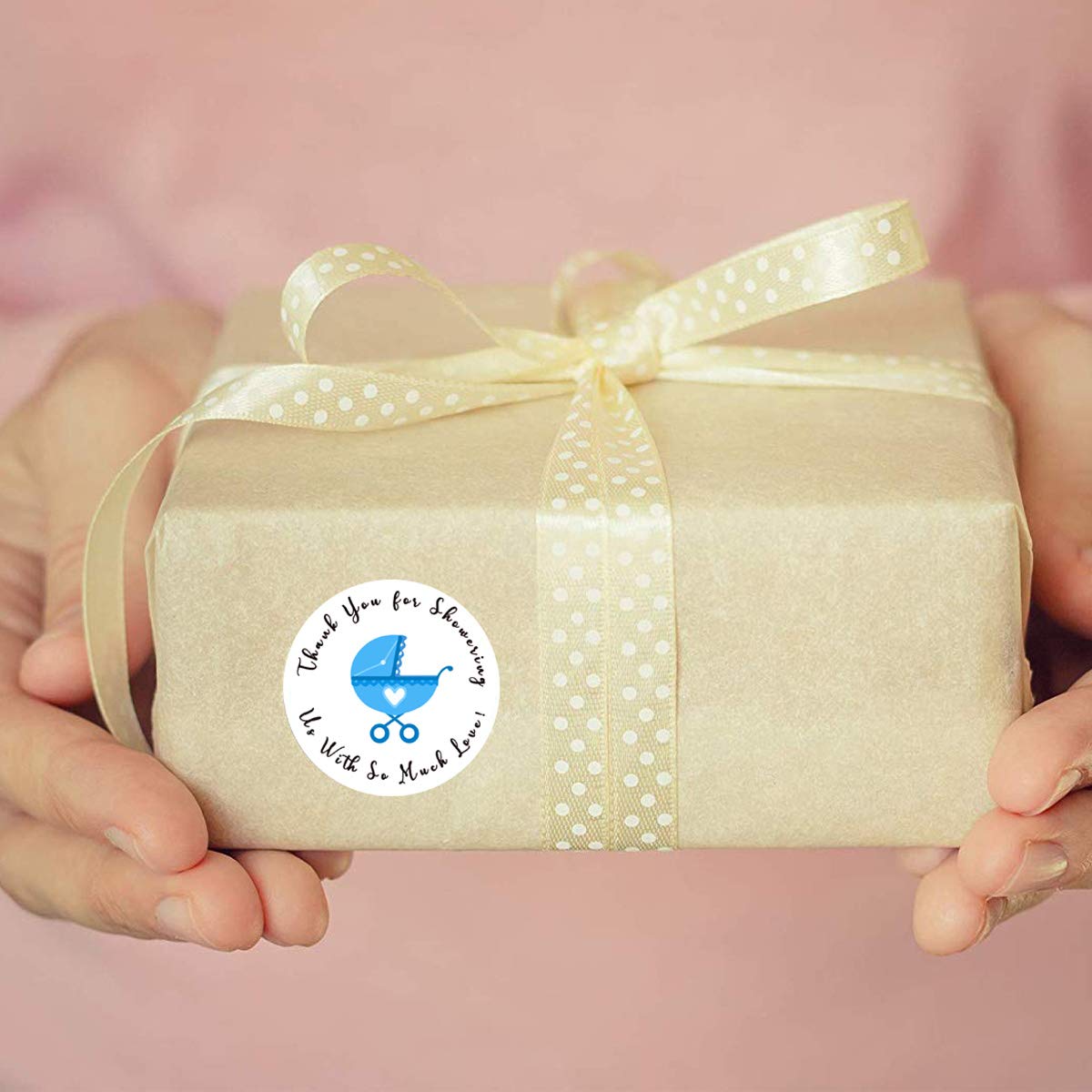 Remarkable Round Baby Shower Stickers,Thank You for Showering US,1.5 Inch Girl Boy & Gender Neutral Round Baby Shower Favor Labels Stickers(Blue 504pcs) (Blue) Blue