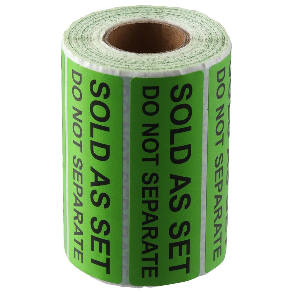 dohobby 2 Rolls/1000PCS Sold as a Set Do Not Separate Packing Labels, Fluorescent Green Packing Labels Stickers for Shipping Bundle Sets