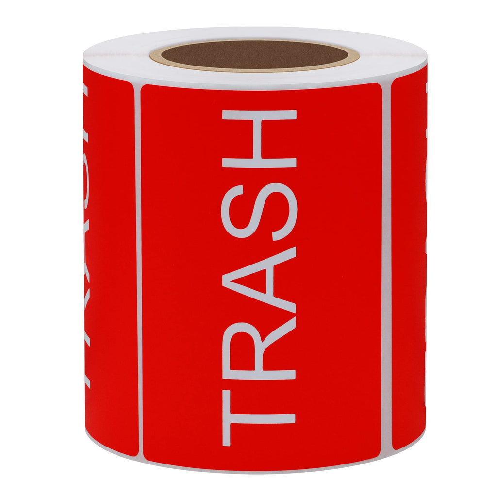 Hybsk 300pcs Trash Stickers 3x2 inch Clean Sign Disposal Reminder Labels for Garbage Homes, Offices, Warehouses (Pack of 5) 1 Roll (Pack of 5)