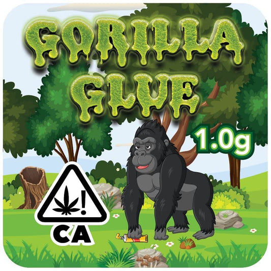 Square Strain Label Stickers for 9ml Jars - 1.375 inch Square Labels (GG) - 64 Count GG