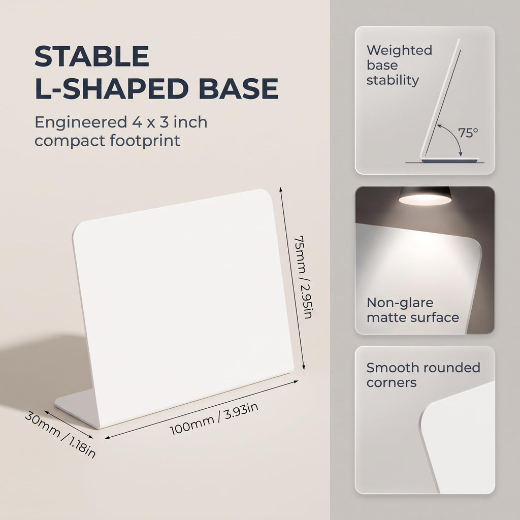 Kisangel 20pcs Matte White Dry Erase Tent Signs 4x3, Bakery Price Tags