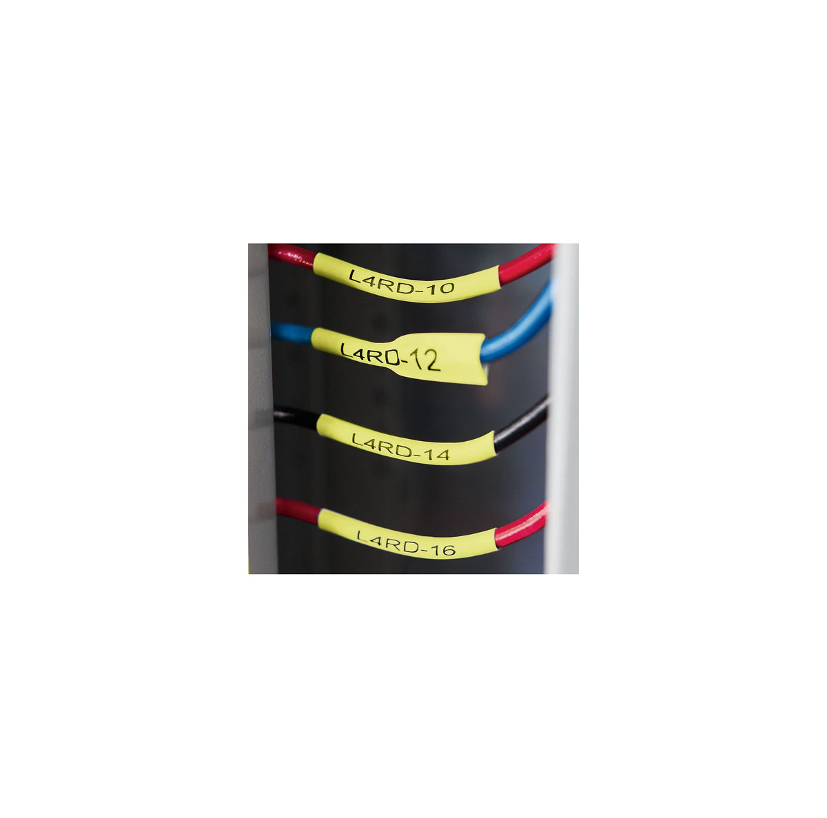 DYMO Rhino Industrial Heat-Shrink Cable Label Tubes 19 mm x 1.5 m Black Print on Yellow for Rhino Label Makers 3/4" (19MM) Black on Yellow