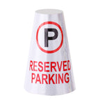 BATTIFE 4 Pack Adhesive Reserved Parking Reflective Traffic Cone Stickers