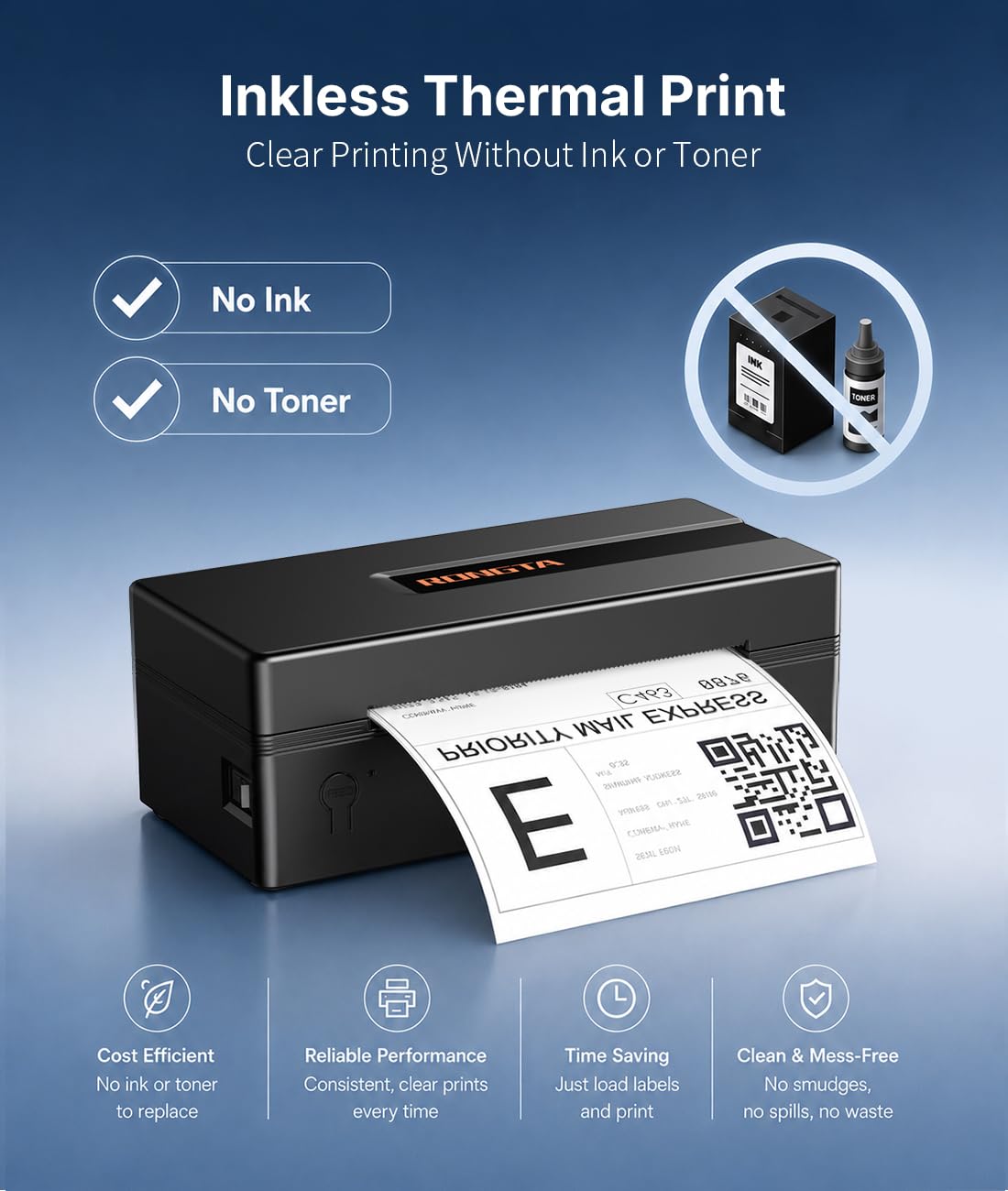 Rongta Bluetooth Thermal Shipping Label Printer for Small Business