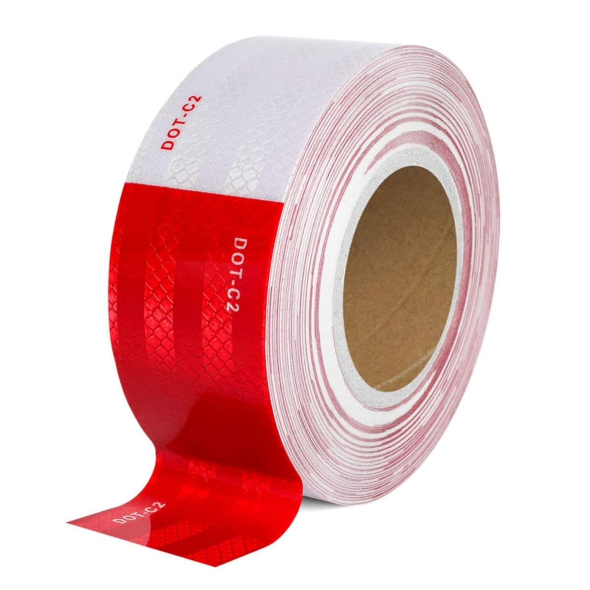 DOT-C2 Red Reflective Tape, Reflective Strips Waterproof High Intensity Tapes, Conspicuity Warning Safety Adhesive Tape, Red and White Reflective Tape for Vehicles, Cars, Trailers, Outdoors (2inx30ft) 2inx30ft