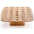 Ice Cream Cone Holder Stand with 100pcs Wooden Cones, 35 Holes Ice Cream Stand, Charcuterie Cones for French Fry Holder, Waffle Cones, Food Display, Catering Supplies, 12"x16"