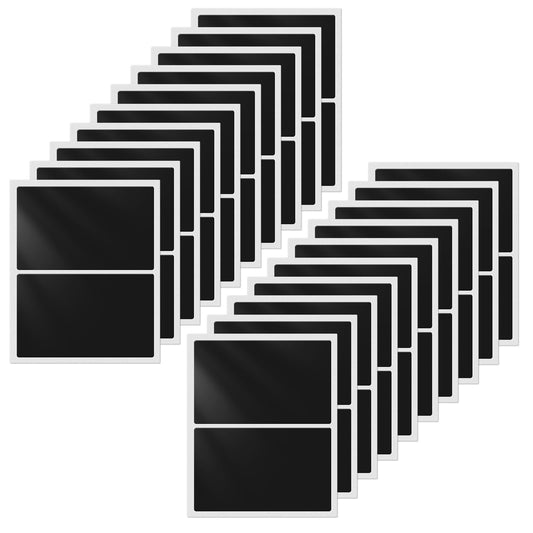 Black Color Coding Labels 3 × 2 Inches Self-Adhesive Rectangle Stickers Waterproof Name Tags for Office School Home 40 PCS Black
