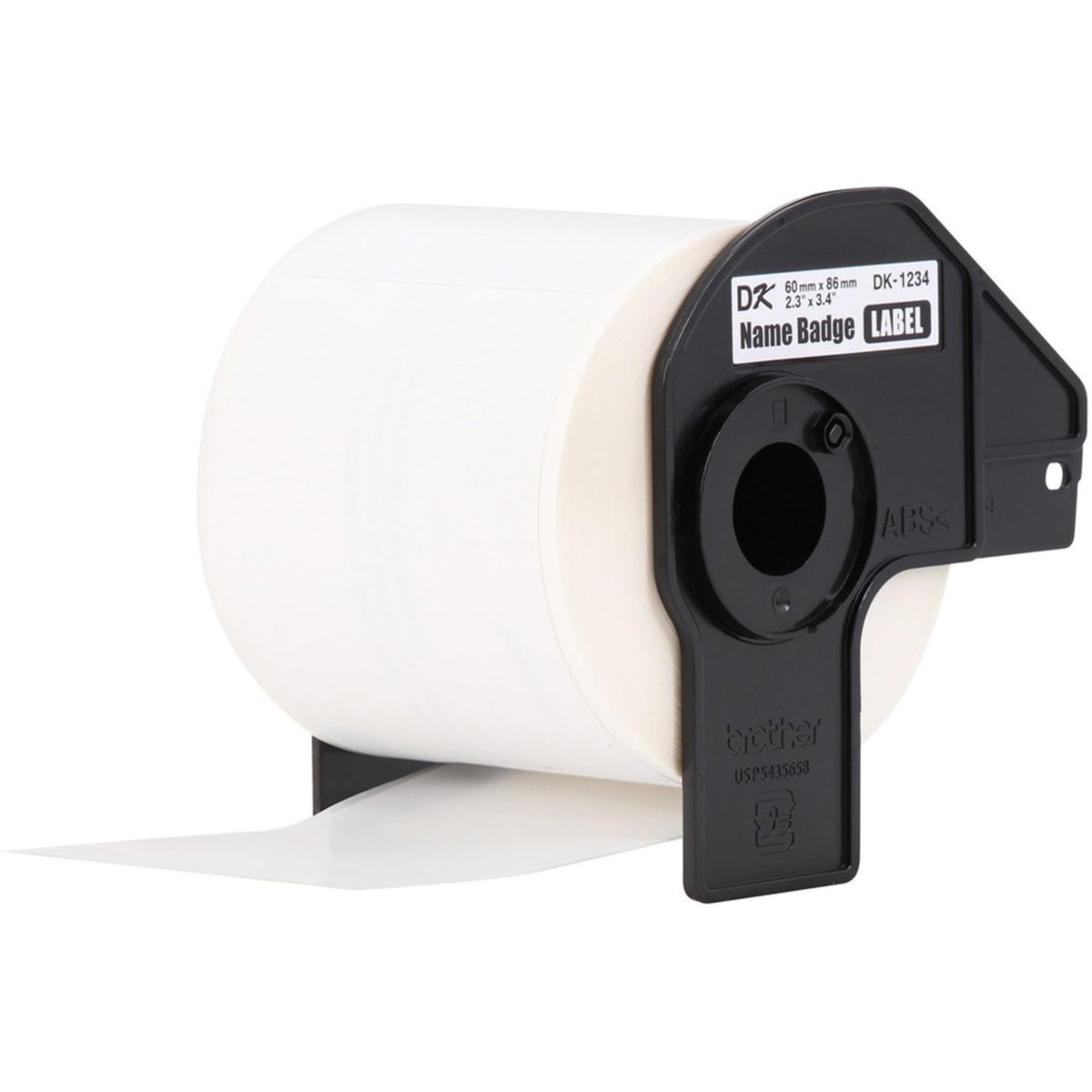 Brother Genuine DK-12343PK Die-Cut Name Badge Paper Labels, 2.3 in x 3.4 in (60 mm x 86 mm) Adhesive Name Badge White Paper Labels, 260 Labels per Roll, (3) Rolls per Box 3 Rolls