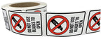 Color-coding labels , 2 x 3 inch adhesive stickers with "Do Not Use Blades to Open Labels" printed, 500-pack