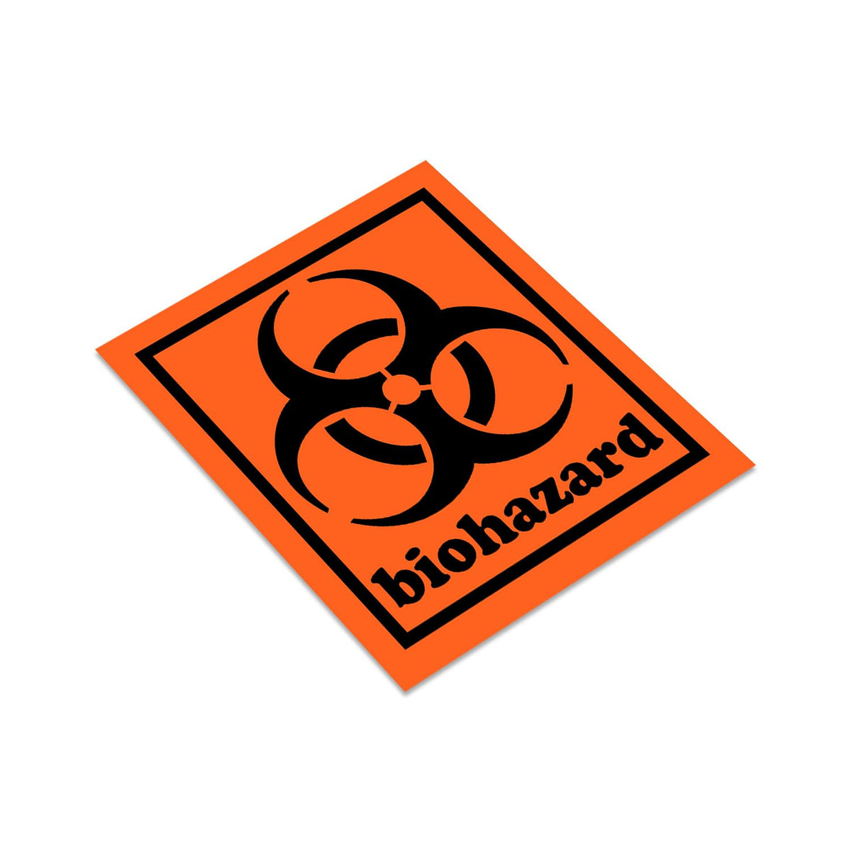 SmartSign (500-Pack) Biohazard Labels with Symbol on a Roll, 3.5" x 4", Fluorescent Paper Labels With Permanent Adhesive, for Medical, Industrial Use, Orange/Black with Border, Made in USA
