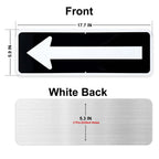 2 Pack Left Right Arrow Signs,Reflective Aluminum Directional Sign