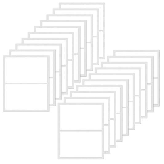 White Color Coding Labels 3 × 2 Inches Self-Adhesive Rectangle Stickers Waterproof Name Tags for Office School Home 40 PCS White