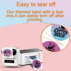 2pcs 2 x 2 Round Thermal Labels, for M110/M120/M220/M221 Label Maker, 2 inch Circle Thermal Sticker for Business and Home, 280 Labels/2 Roll for Printer