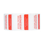 Restaurantware RW Smart 1 Inch x 1 Inch Food Rotation Labels 3500 Dissolvable Food Safety Labels - Premium Trilingual Paper Day Of The Week Labels For Food Storage Or Prep Weekly 7-Day