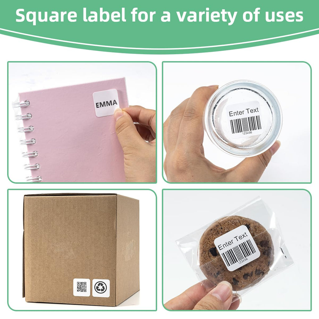 10 Rolls 30332 (1" x 1") Square Labels Compatible with DYMO Labelwriter 450 1" x 1" 10