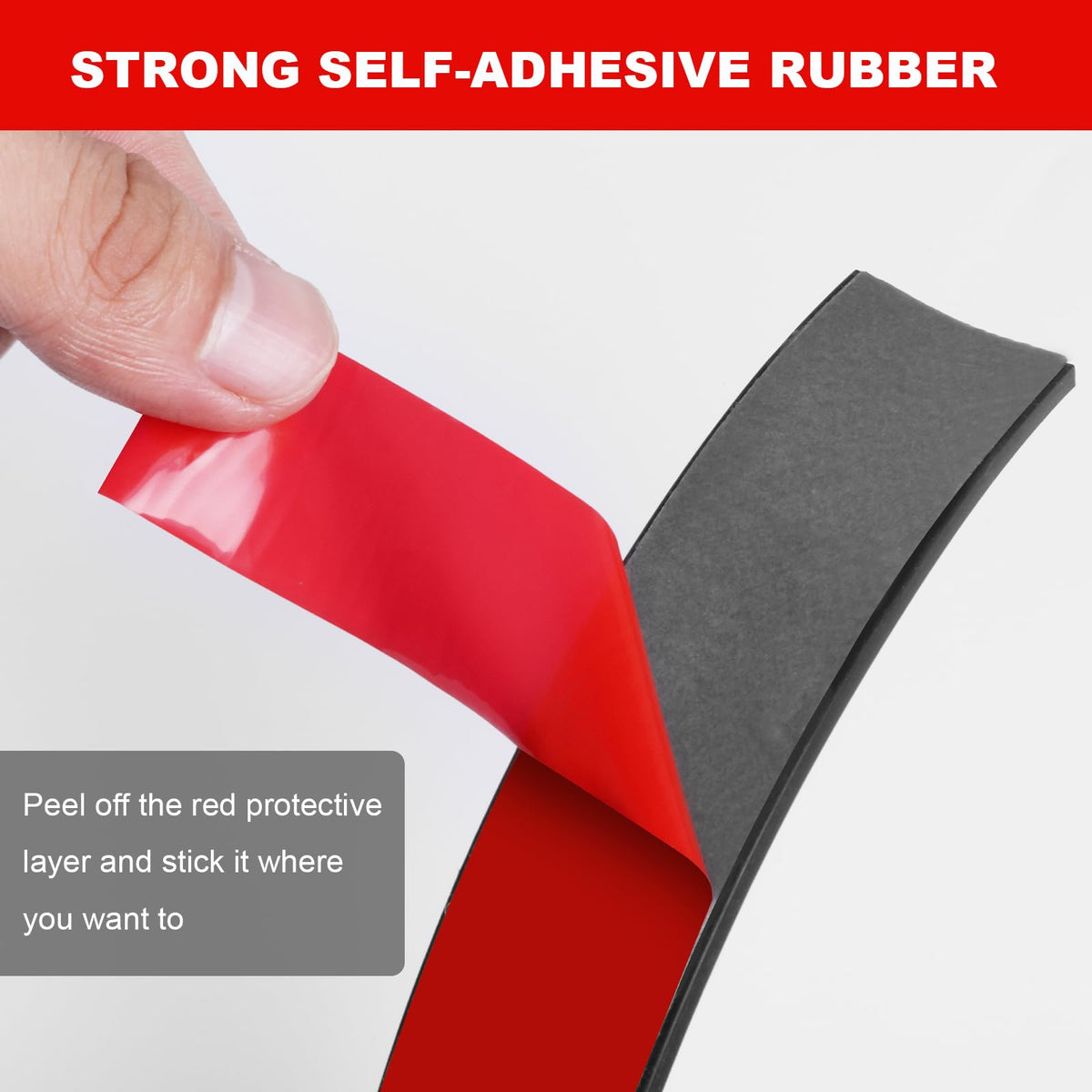 Rubber Strips with Adhesive Backing, 2" W x 1/16" T x 10' L Solid Neoprene Rubber Sheets, Rolls & Strips for DIY Warehouse Flooring, Gasket, Pads, Padding, Matting, Crafts Protection 2" Wide x 1/16" Thick x 10' Long