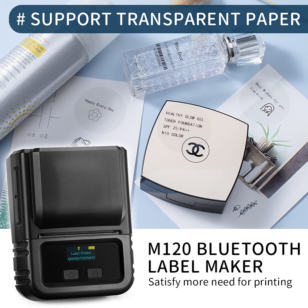[3x180 pcs] Circle Transparent Thermal Label Paper, Phomemo M110/M220/M120/M200/M221/M150 Printer Round Label, Self-Adhesive Thermal Printer Paper, 1.57"x1.57"(40x40mm) 180 Pcs/Roll, Clear 1.57'' x 1.57'' (40mm x 40mm) 3 Roll