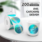 2 inch Round Holographic Thermal Labels 200pcs/roll & 500pcs/roll