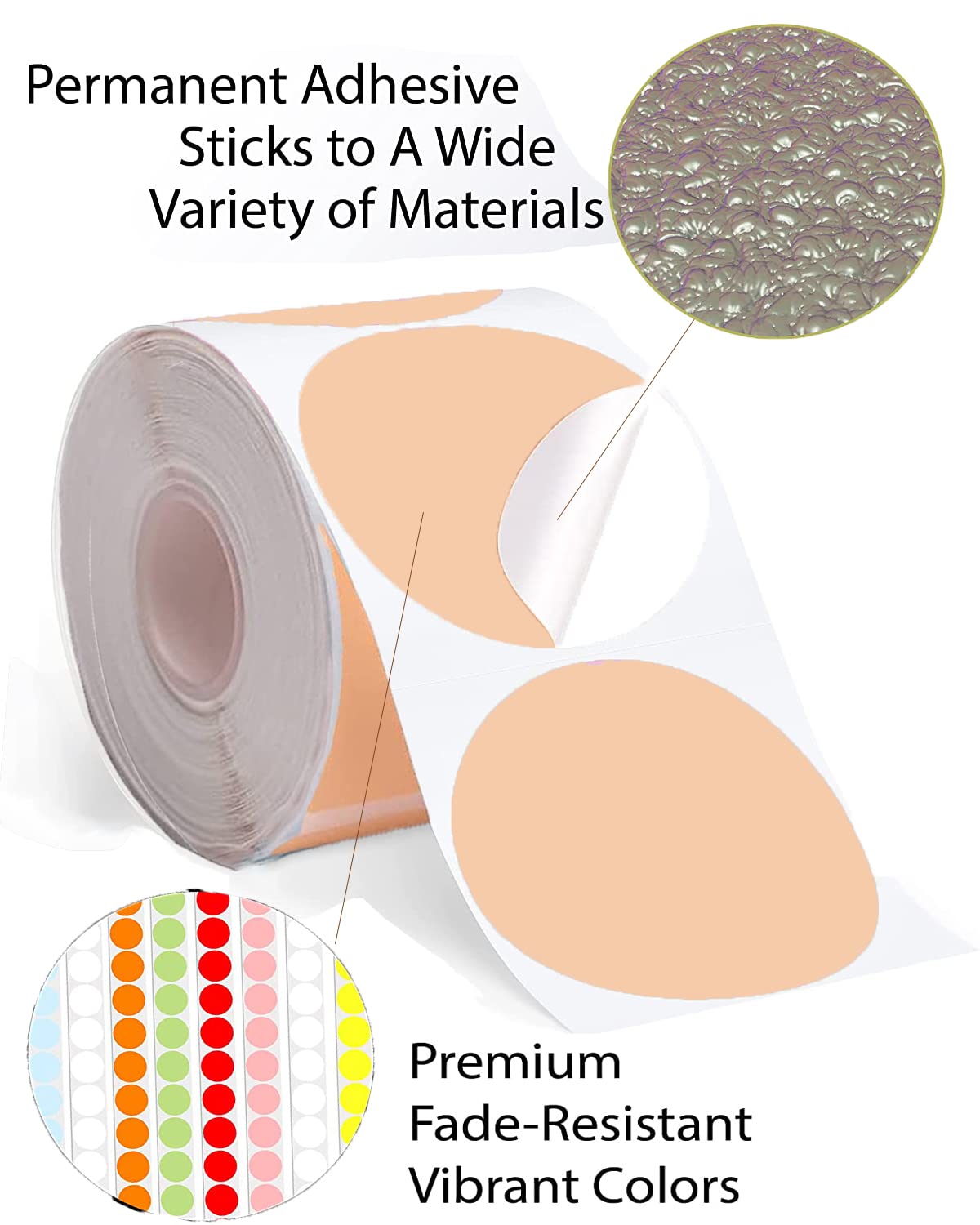 Round M110 Thermal Labels - 1.96"(50MM) Self-Adhesive Circle Sticker Labels Compatible with Phomemo M110 M221 M220 M120 M150 M250 M260 Label Maker, for DIY, Logo, Design, Name Tag, 420PCS Khaki 1.96"x1.96"