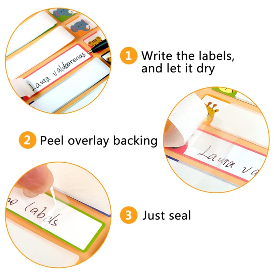 InfantLY Bright 80 Pieces Baby Bottle Labels for Daycare Multi Color Waterproof Write-On Name Labels Best for School Adhesive Sticker