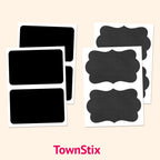200 Pack, Large Chalkboard Labels Stickers - Rectangle, 6" x 4" 200 Labels