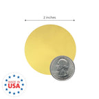 Matte Gold Foil 2" Embossing Seal Stickers / 500 Round Blank Gold Color Coding Labels / 2" Circle Envelope Seals for Embossers/Made in The USA Matte Gold 2”
