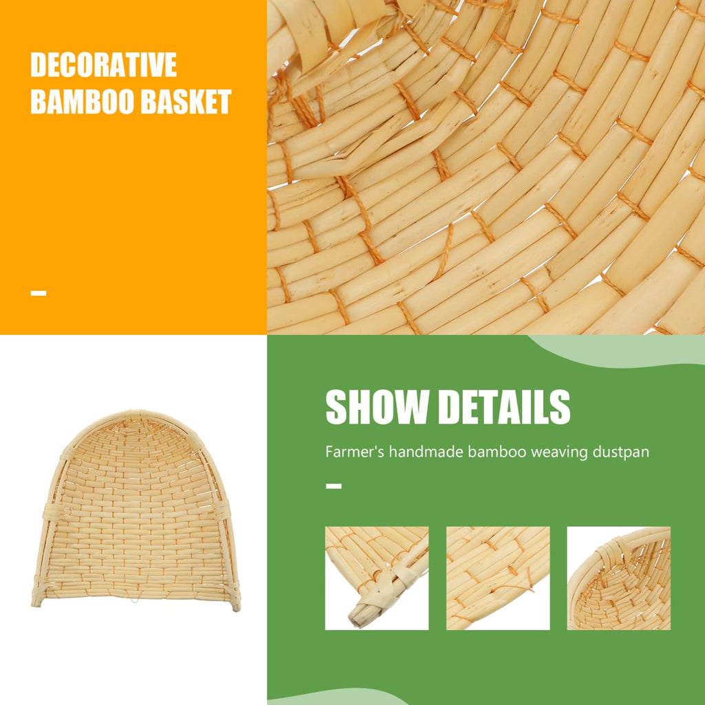 IMIKEYA Small Handwoven Bamboo Weaving Basket, 9 Inch