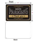 2 Pack No Parking Thank You Signs 12 x 8 Inches Metal Do Not Park Signs Reflective Sturdy Rust Aluminum UV Protected Waterproof Easy to Install Outdoor Use B