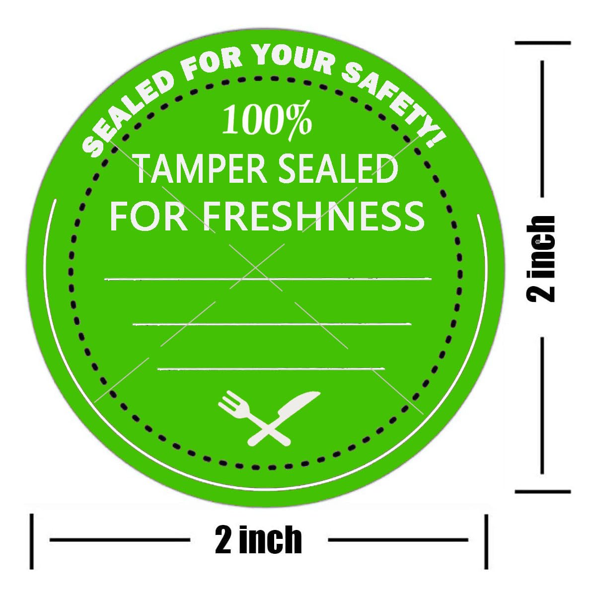 Food Delivery Tamper Evident Stickers,Tamper-Evident Sealed Freshness Labels 2 inch Round Tamper Evident Food Package Stickers for Safe Food Delivery Food Containers Bags（500 Pcs）