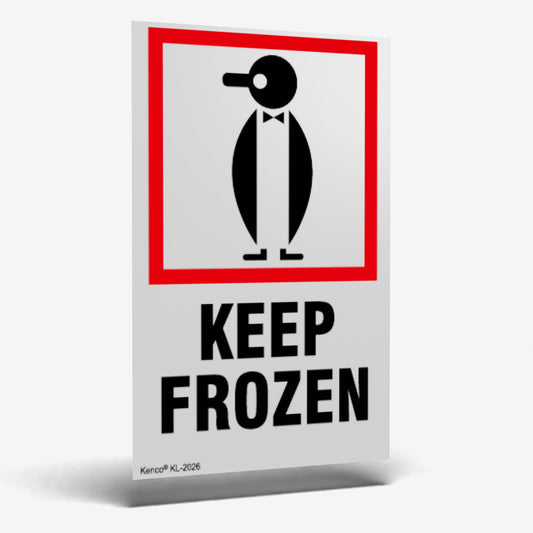 Kenco 3" X 5" Keep Frozen Safe Handling Warning Stickers for Shipping and Packing - 500 Adhesive Labels Per Roll 1 PACK