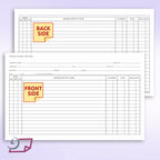 NextDayLabels Single Animal Exam Record Cards 8x5 Horizontal - 100 Pack