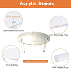 2Pcs Drink Dispenser Stand Only,Clear Acrylic Stands,Fit Max 7.87 Inch Diameter of Glass Drink Dispenser Stand,Water Dispenser Stand for Parties and Events,Cake Stand,Beverage Dispenser Stand 2