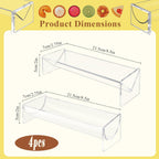 4 Pack Acrylic Cookie Tray, U & V Shape Display