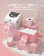 MUNBYN Thermal Label 2 Inch Pink Circle for Logo Design, 750 Sheets/1 Roll 2inch 1