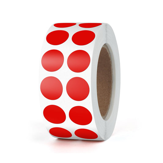 Round Stickers Red 0.5 Inch Circle Labels with Color Coding Dot Sticker Waterproof Removable Roll of 2000 PCS