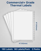 iEager 4x6 Thermal Labels, Commercial Grade Label, 180 Labels/Pack