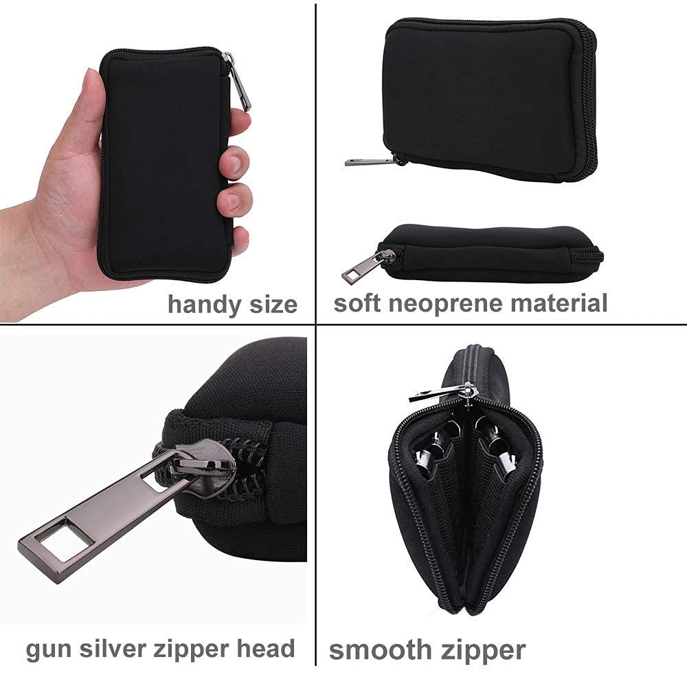 Vellgo USB flash drive case with soft material, 10 slots for thumb drives, portable electronic accessories organizer, hard drive bag.