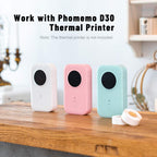 Phomemo D30 Label Maker Tape Cable Wire Label Tape, Black on White Sticker White/White/White