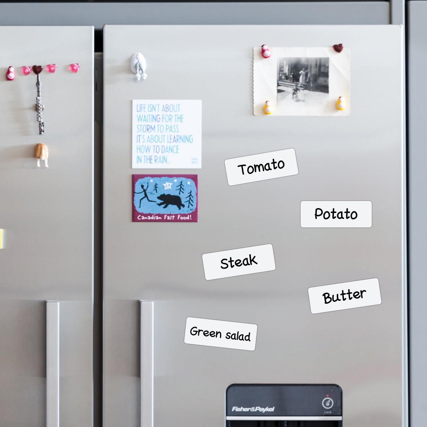 Dry Erase Magnetic Labels 3.1x1.2 Inch White, Reusable Magnetic Dry Erase Labels for Whiteboards，Pack of 40 3.1 x 1.2 Inch