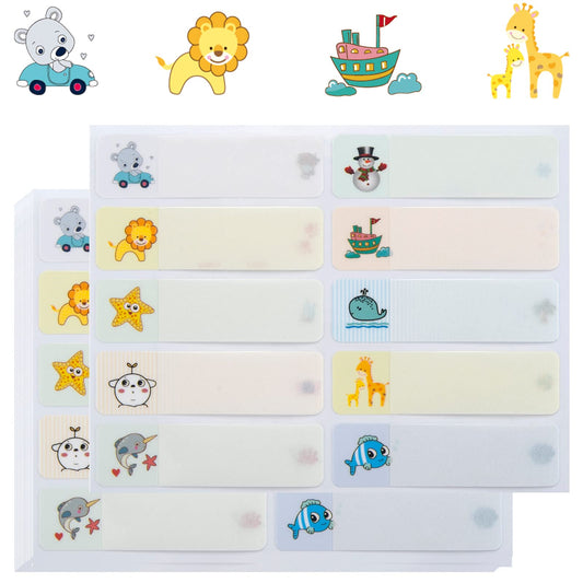Name Labels for Kids Stuff, 200 PCS Baby Bottle Labels for Daycare, Waterproof, Self-Laminating, Name Stickers Tags for School Supplies, Water Bottles, Lunch Box