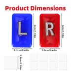 2pcs Radiographic Ray Markers with 8pcs Adhesive Strips, Clear Epoxy Resin with Letters L & R Reusable & Washable Small Rectangle Radiology Markers for Secure Attachment