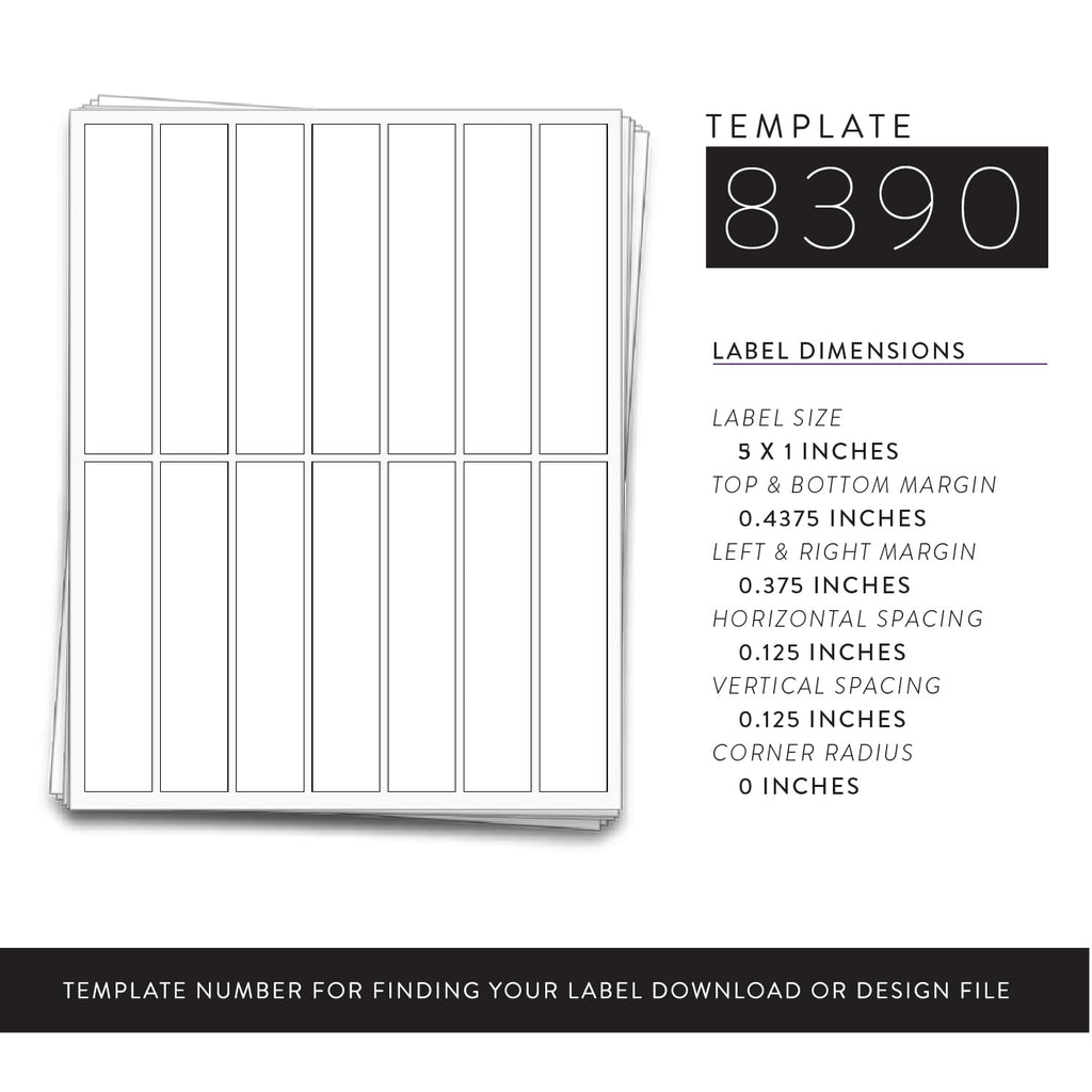 140 Labels for 1oz Jars, 1x5, White Waterproof for Inkjet 140 Labels White Vinyl Waterproof (Inkjet only)