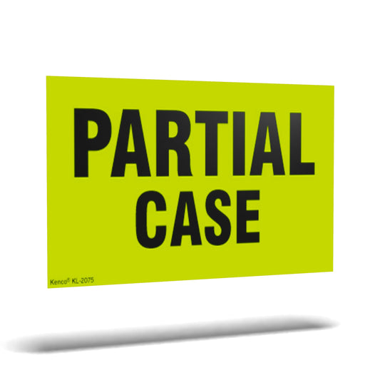Kenco 3" X 5" Partial Case Fluorescent Shipping Label Stickers for Shipping and Packing - 500 Adhesive Labels Per Roll 1 PACK
