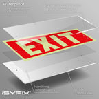 iSYFIX Exit Glow in the Dark Sign, 12x4 Inch, 12 Pack 12 Pk 12x4 Plastic Glow