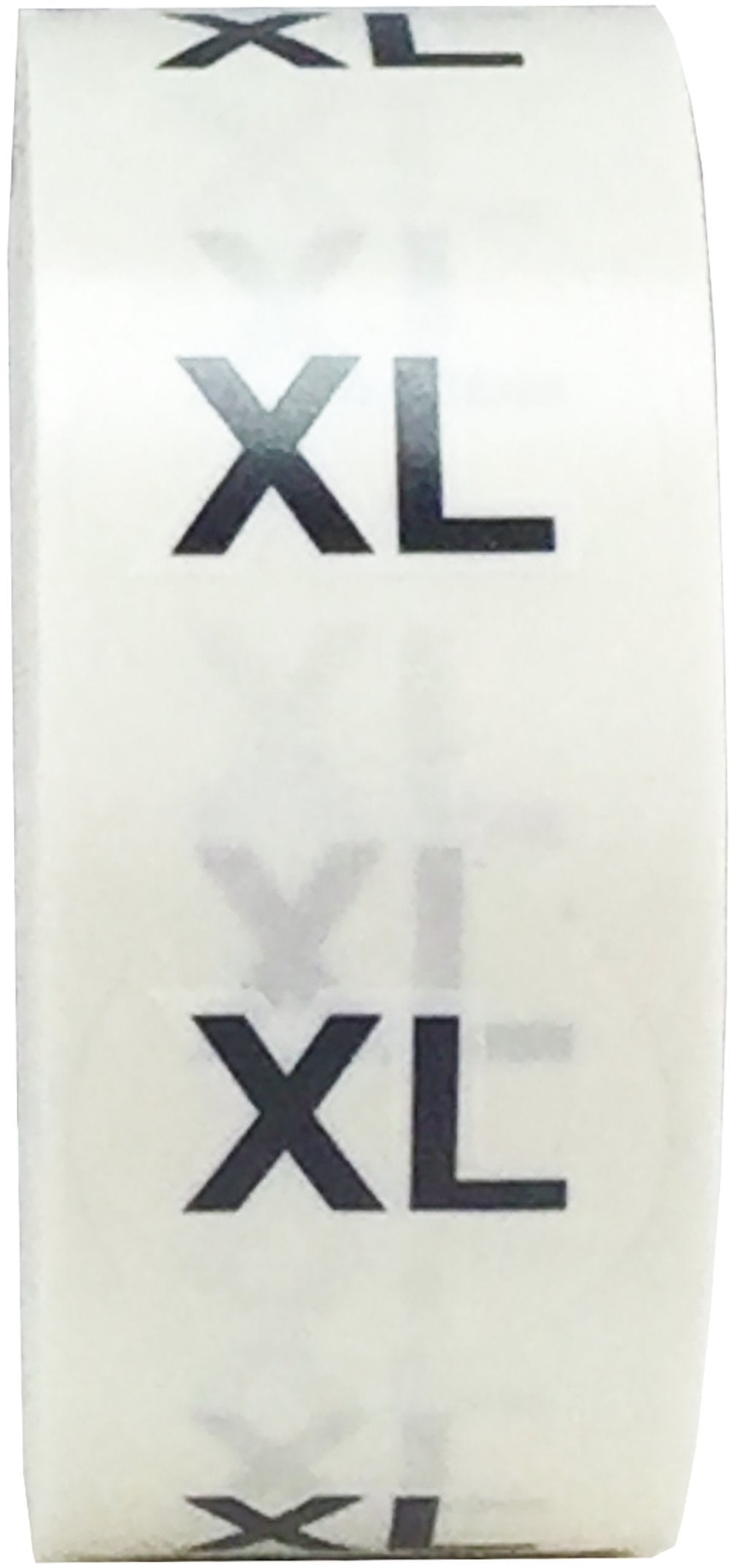 Clear Circle Extra Large XL Clothing Size Stickers - 3/4 Inch Round, 500 Clear Plastic Adhesive Labels Per Roll for Retail Apparel, Clothing Organization, and Inventory - Made in The USA