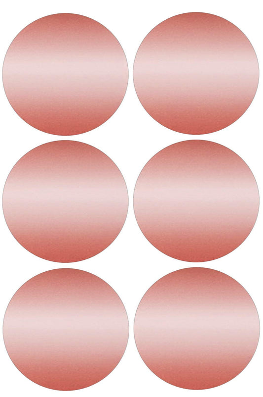 Royal Green Circle Sticker Labels 50mm Rose Gold Stickers 2 inch - 72 Pack Rose-gold 72-Pack